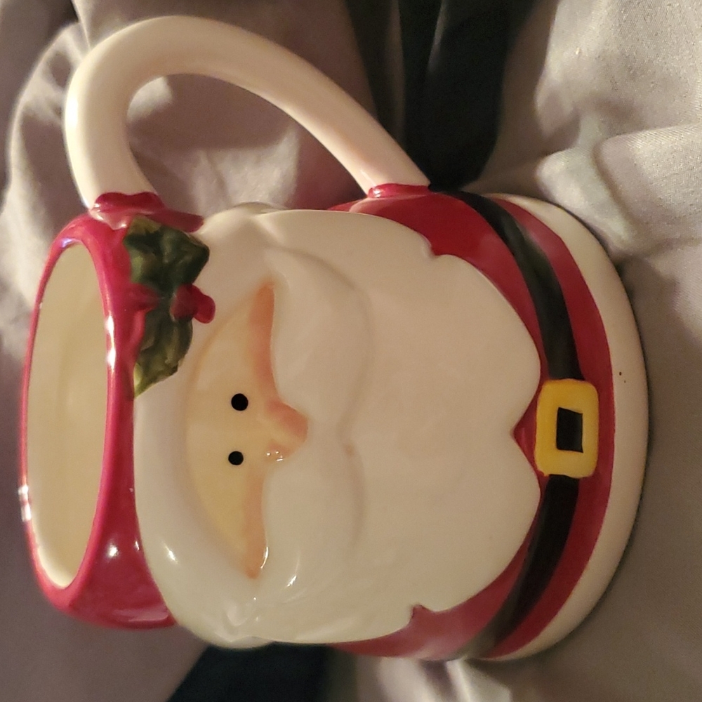 3D Hand Painted Holiday Time Santa Claus Mug